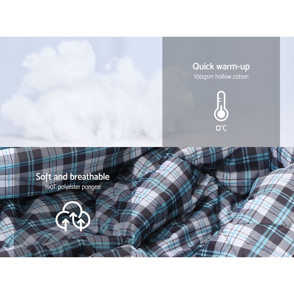 Thermal Camping Sleeping Bag, 0°C, Grey | Weisshorn - Image 5