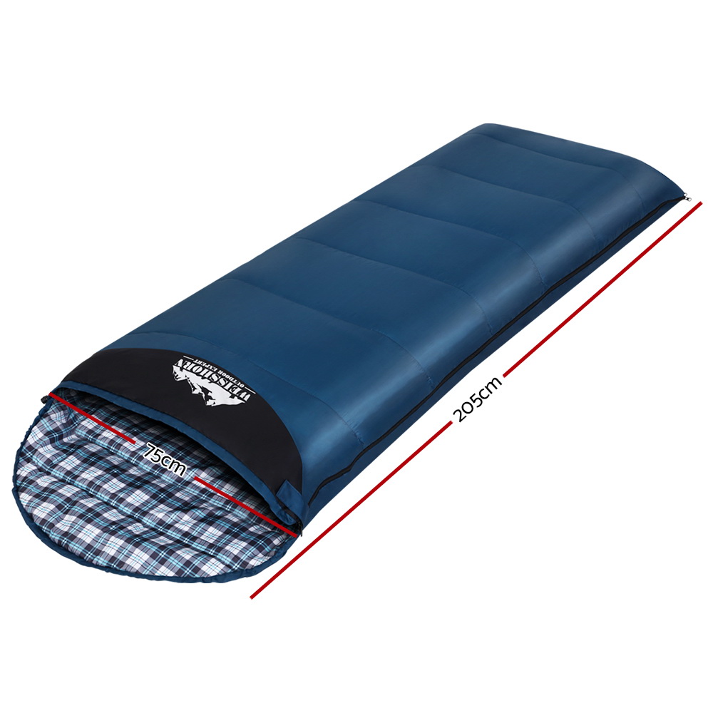 Thermal Camping Sleeping Bag, 0°C, Blue | Weisshorn - Image 2