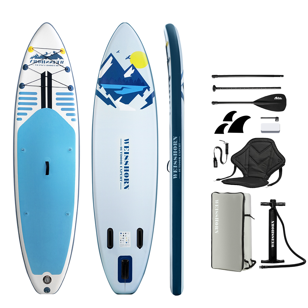 Inflatable Stand-Up Paddle Board, 10.6ft, Blue | Weisshorn - Image 3