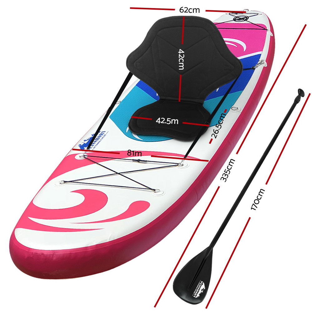 Inflatable Stand-Up Paddle Board, 11ft, Pink | Weisshorn - Image 2