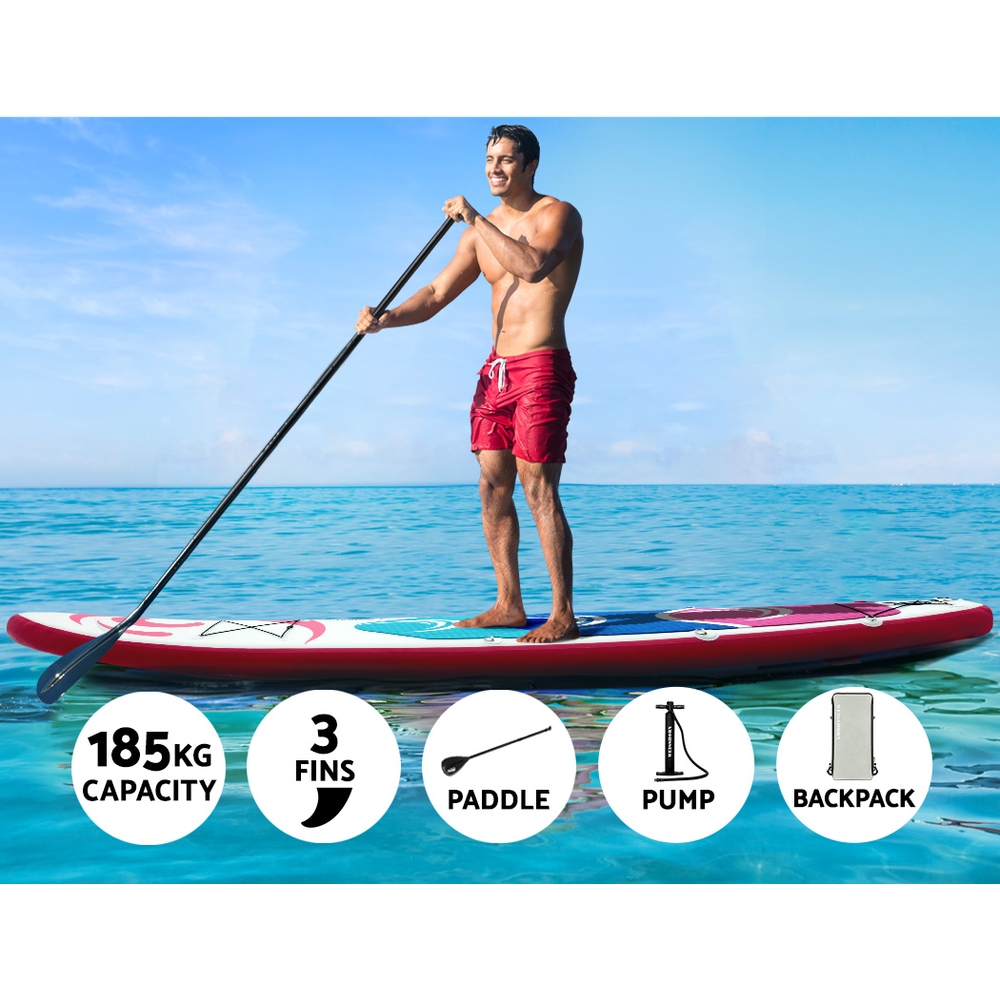Inflatable Stand-Up Paddle Board, 11ft, Pink | Weisshorn - Image 4