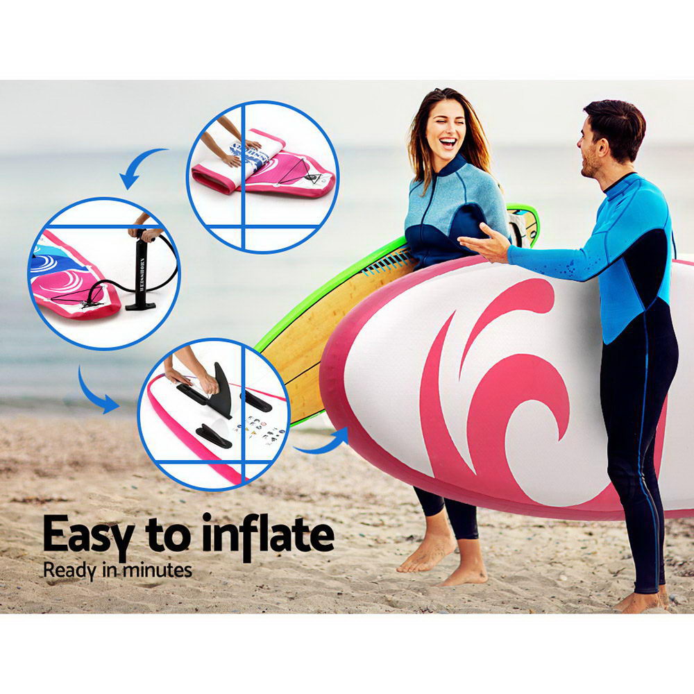Inflatable Stand-Up Paddle Board, 11ft, Pink | Weisshorn - Image 6