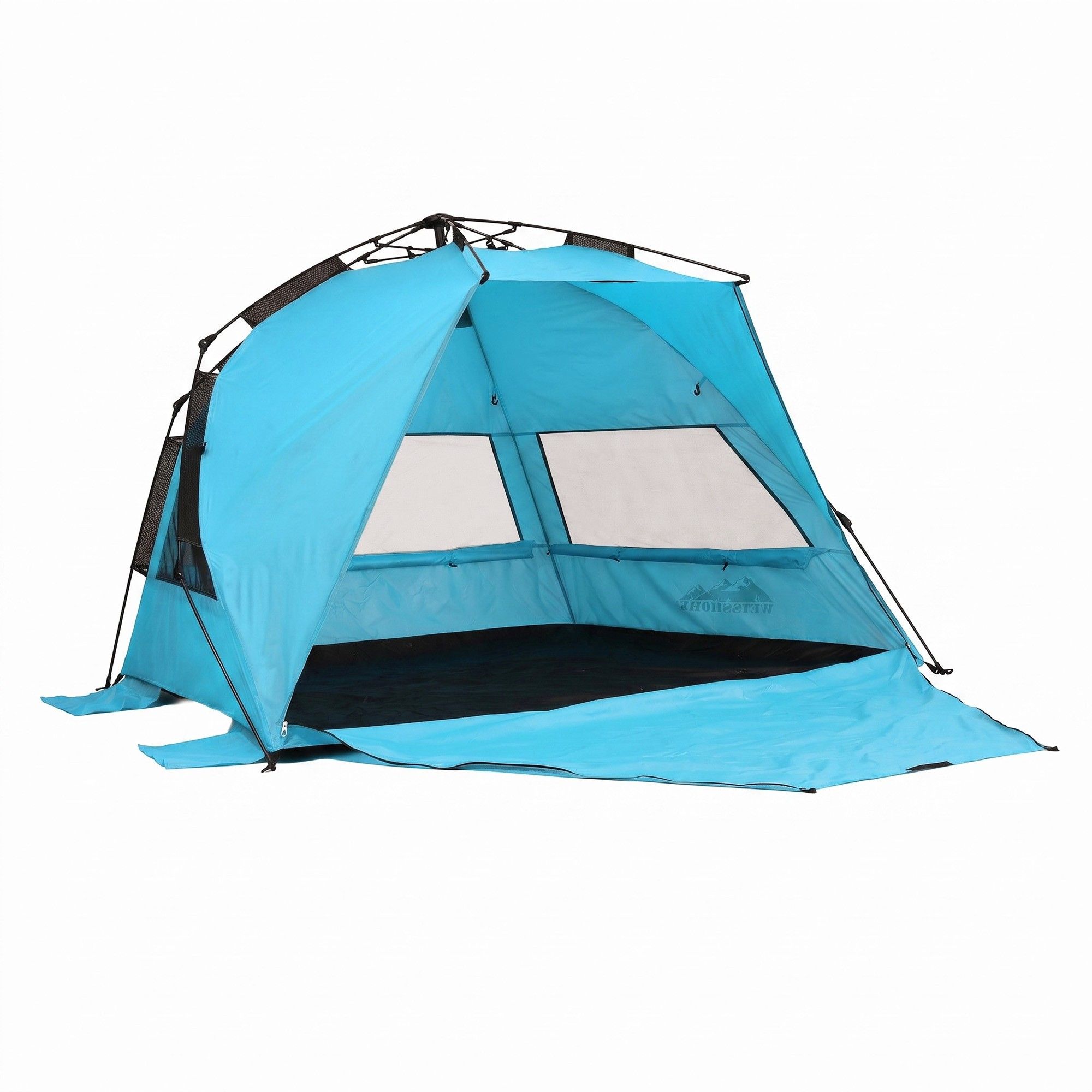 Pop-Up Beach Sun Shade Tent, 3-4-Person, UPF 50+, Blue | Weisshorn - Image 4