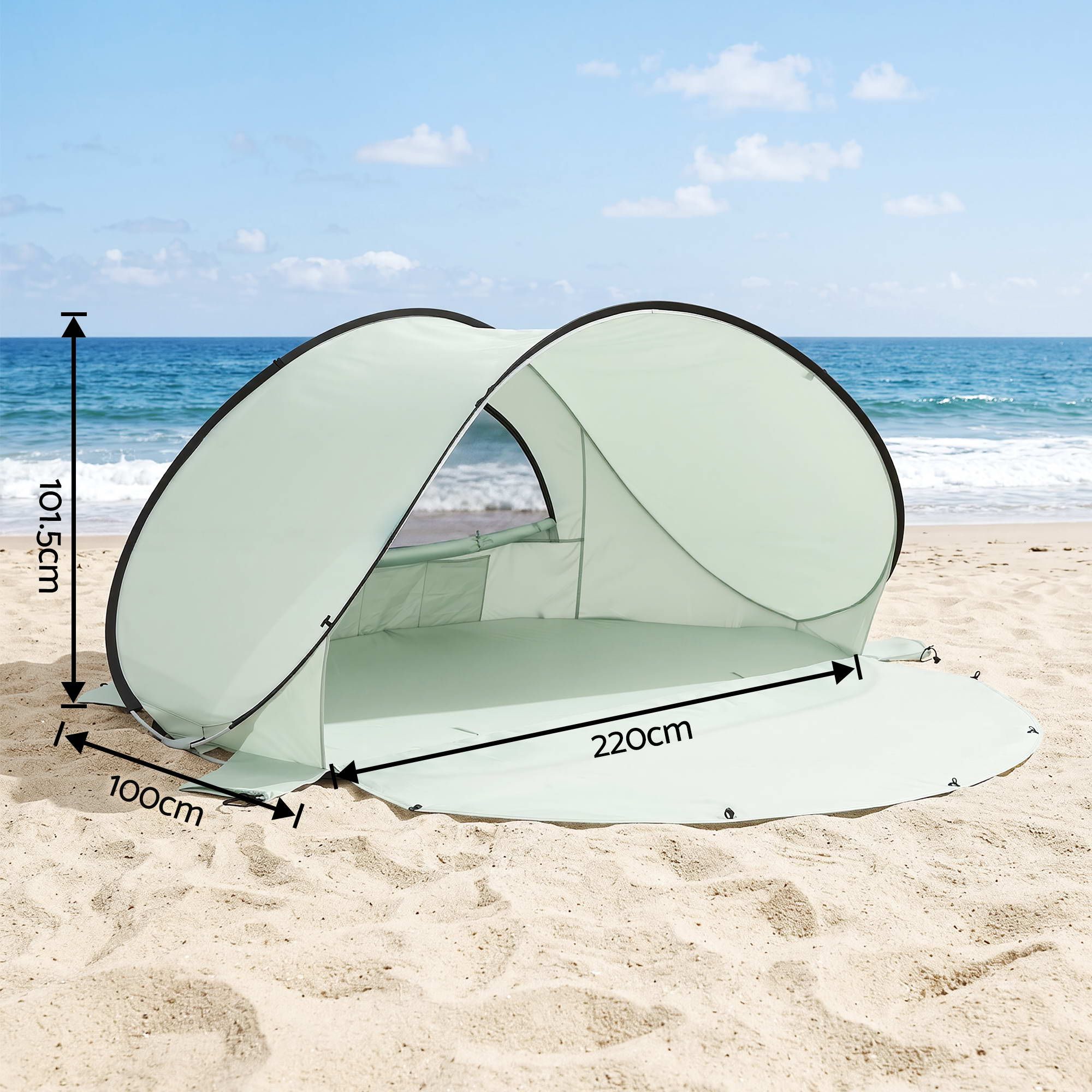 Pop-Up Beach Sun Shade Tent, 2-3-Person, UPF 50+ | Weisshorn - Image 3