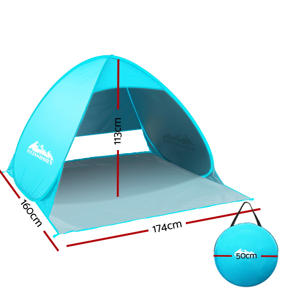 Pop-Up Beach Sun Shade Tent, 3-Person | Weisshorn - Image 2