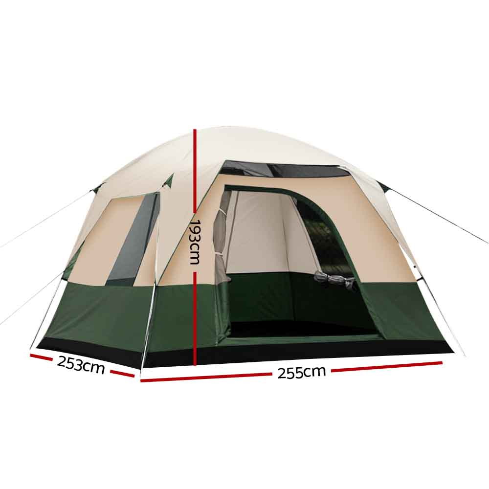 Pop-Up Beach Sun Shade Tent, 4-Person, Green | Weisshorn - Image 2