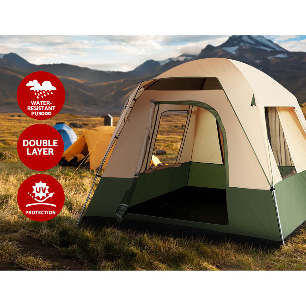 Pop-Up Beach Sun Shade Tent, 4-Person, Green | Weisshorn - Image 4