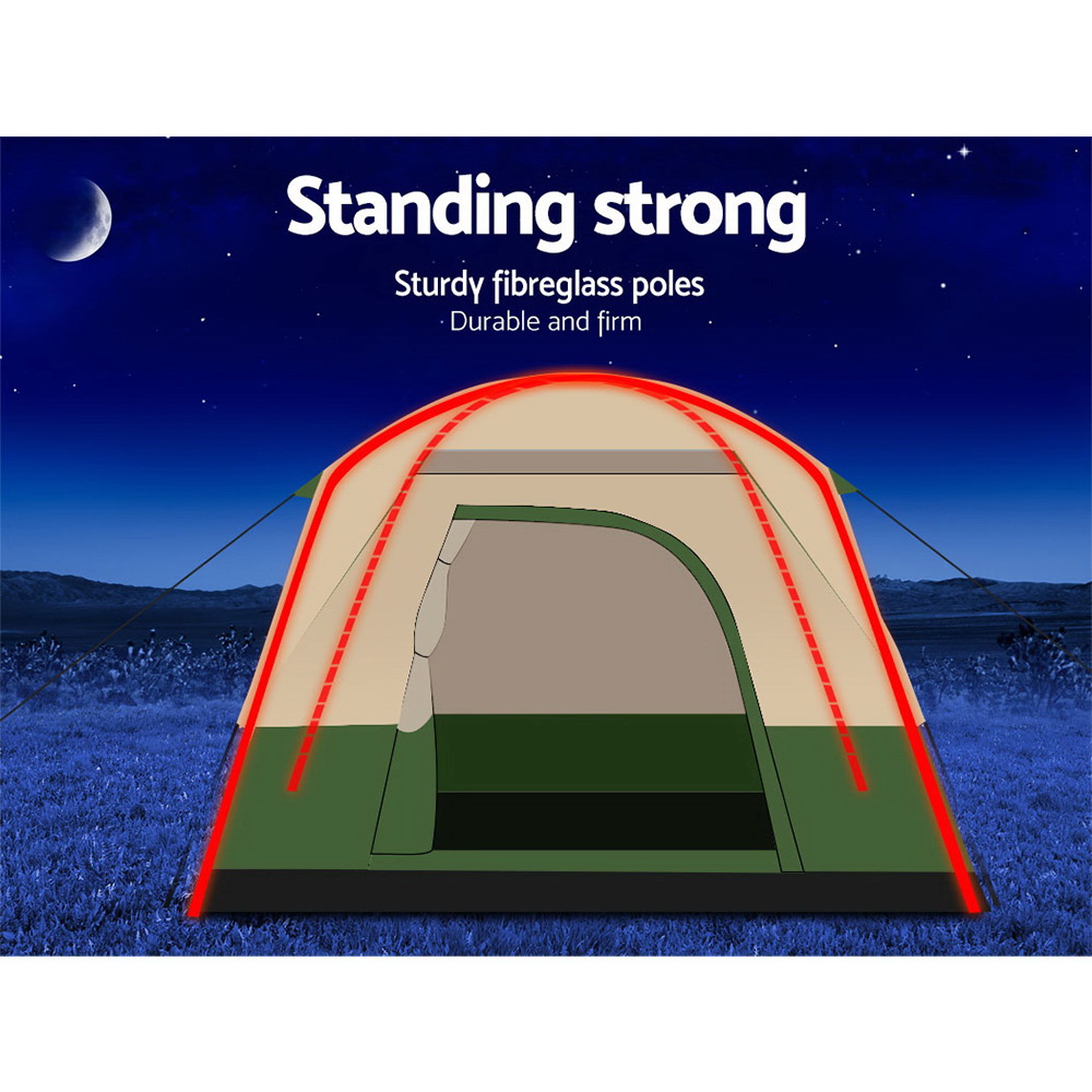 Pop-Up Beach Sun Shade Tent, 4-Person, Green | Weisshorn - Image 5