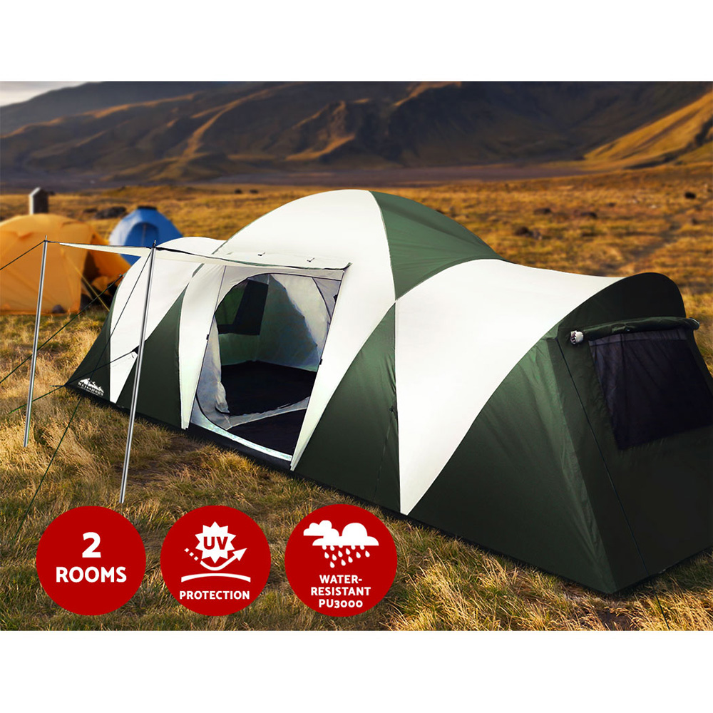 Pop-Up Beach Sun Shade Tent, 12-Person, Green | Weisshorn - Image 4