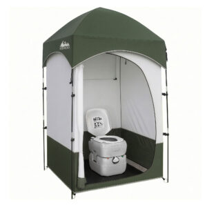 Portable Camping Toilet & Shower Tent Set, 22L | Weisshorn