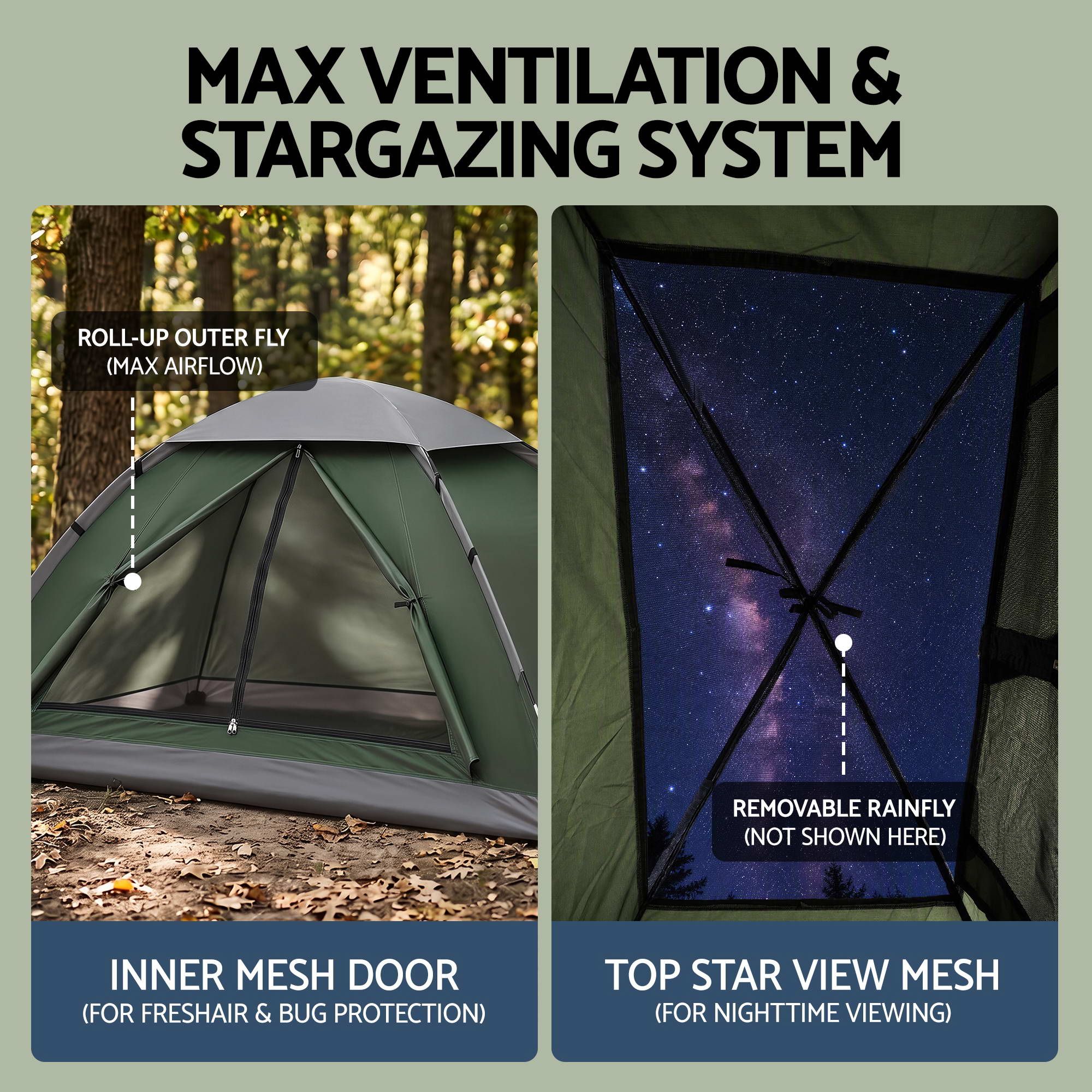 Family Camping Tent, 1-Person | Weisshorn - Image 4