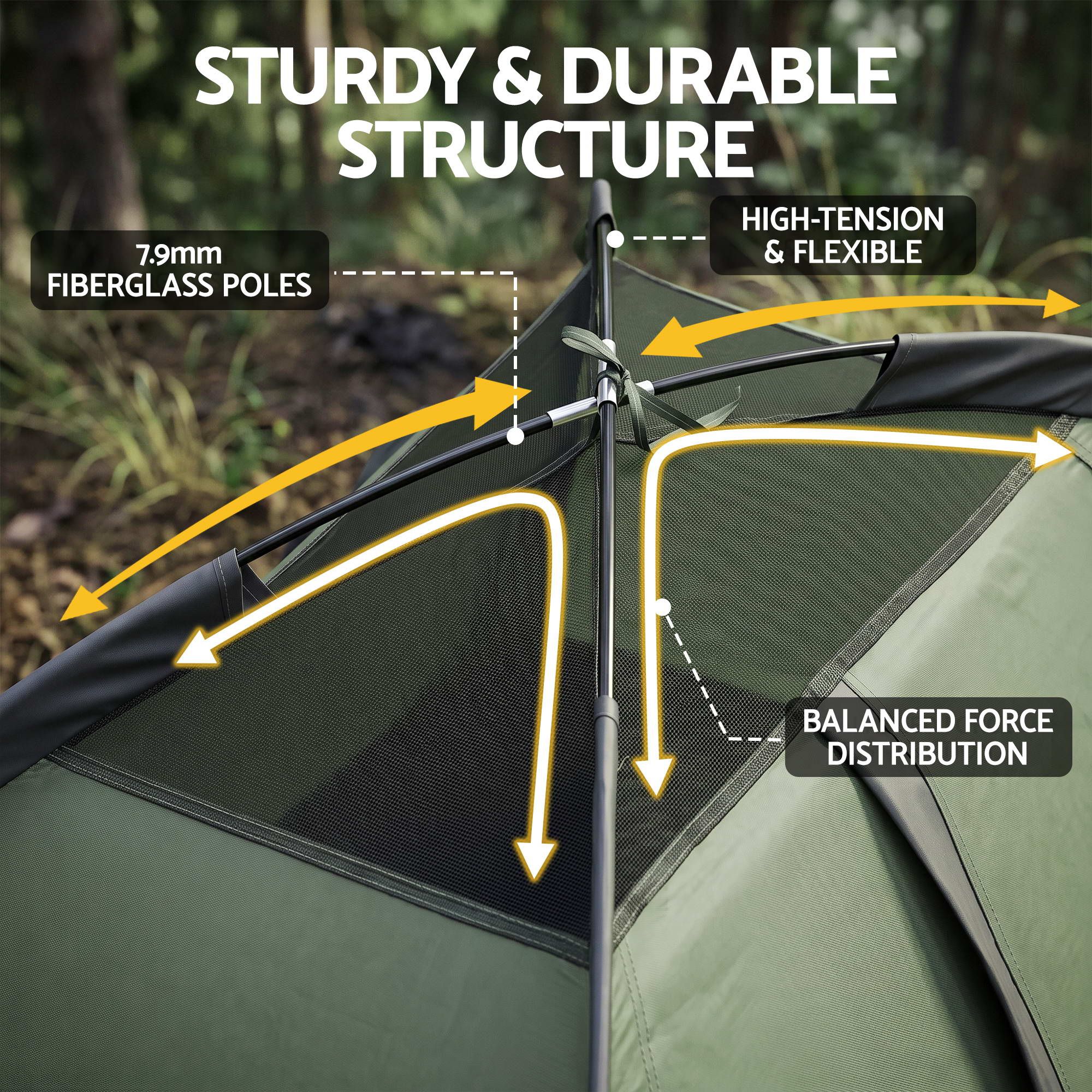 Family Camping Tent, 1-Person | Weisshorn - Image 5