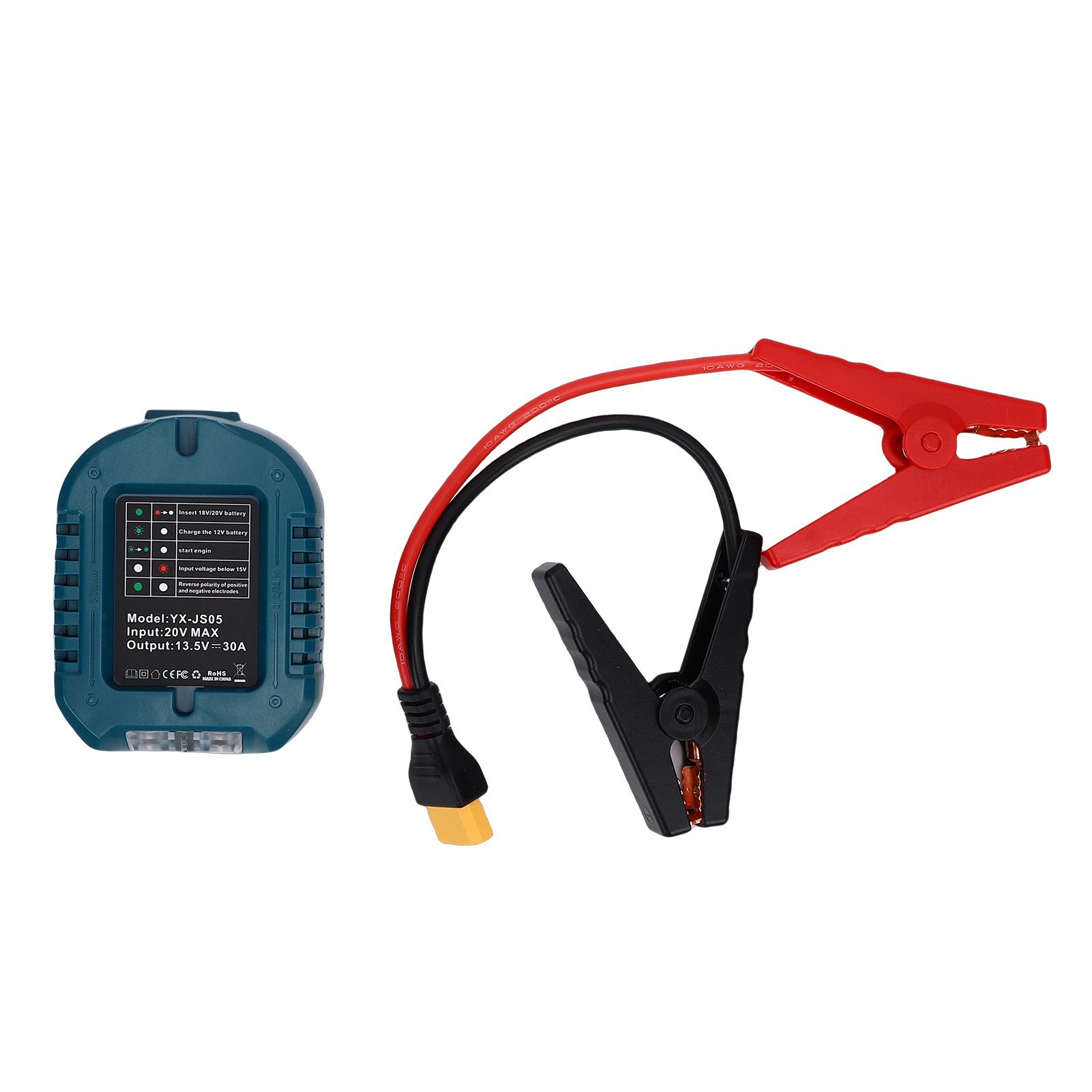 Makita Battery Car Emergency Starter Adapter with Clamp Leads - Image 3