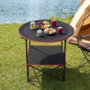 Folding Camping Table, 73CM, Black | Weisshorn