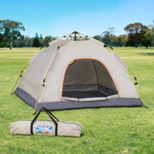 Instant Pop-Up Camping Tent, 2-Person, Beige | Weisshorn