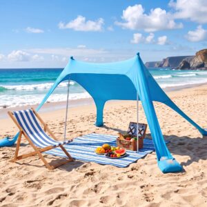 Pop-Up Beach Sun Shade Tent, Blue | Weisshorn