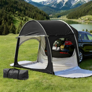 SUV Camping Tent & Vehicle Awning, Black | Weisshorn