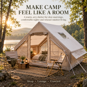 Inflatable A-Frame Camping Tent, Mesh Windows | Weisshorn