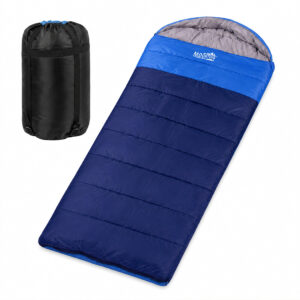 Mountview Extra Wide Camping Sleeping Bag 230 x 100cm – Blue, 3 Season