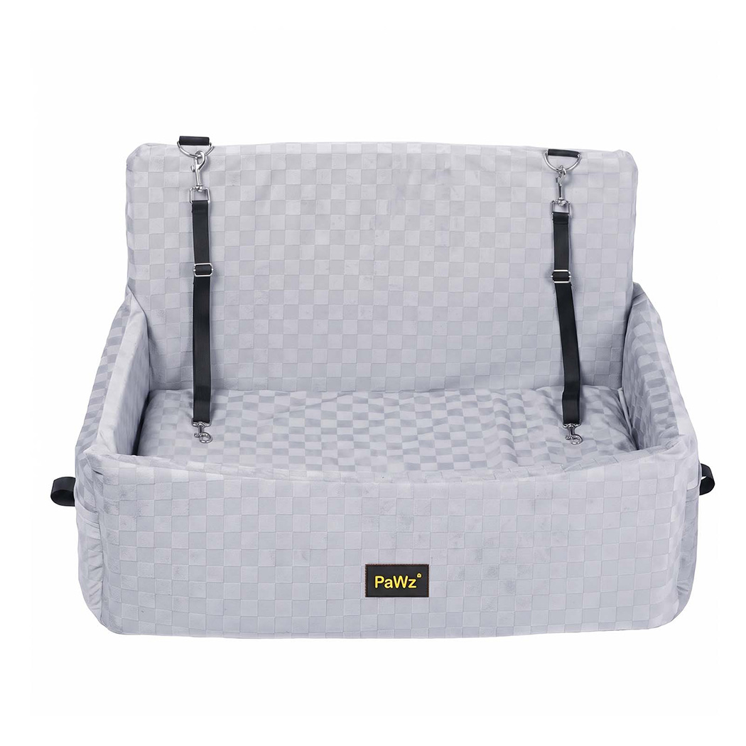 PaWz Large Dog Car Seat Booster with Reversible Plush Cushion - Image 10