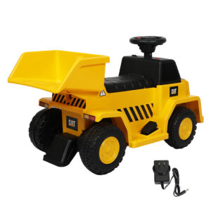 CAT Kids Ride-On Dump Truck with Lights and Tipping Bucket