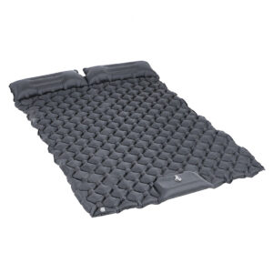 DreamZ Double Camping Mattress with Built In Pump, 40D Nylon TPU, Grey