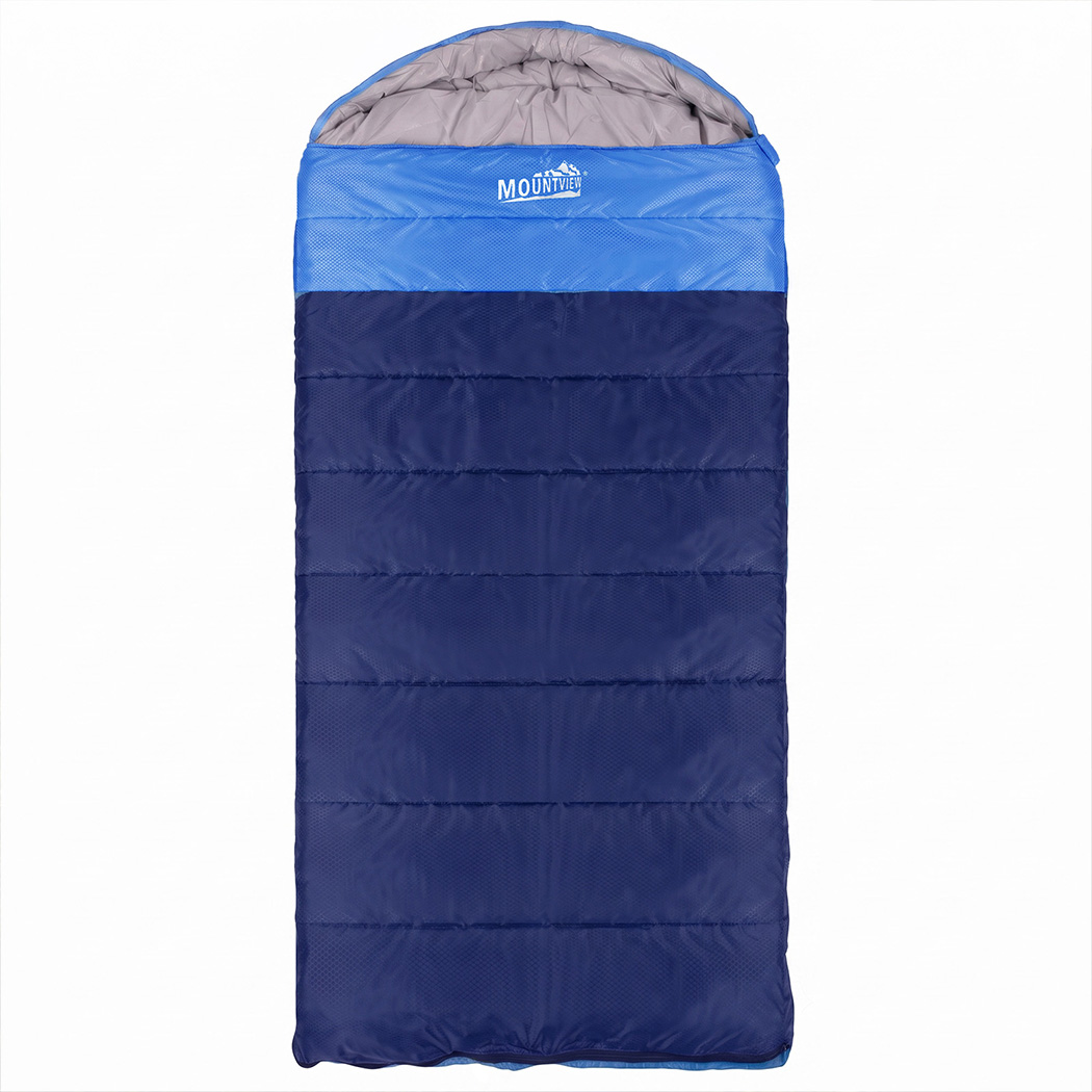 Mountview Extra Wide Camping Sleeping Bag 230 x 100cm – Blue, 3 Season - Image 2