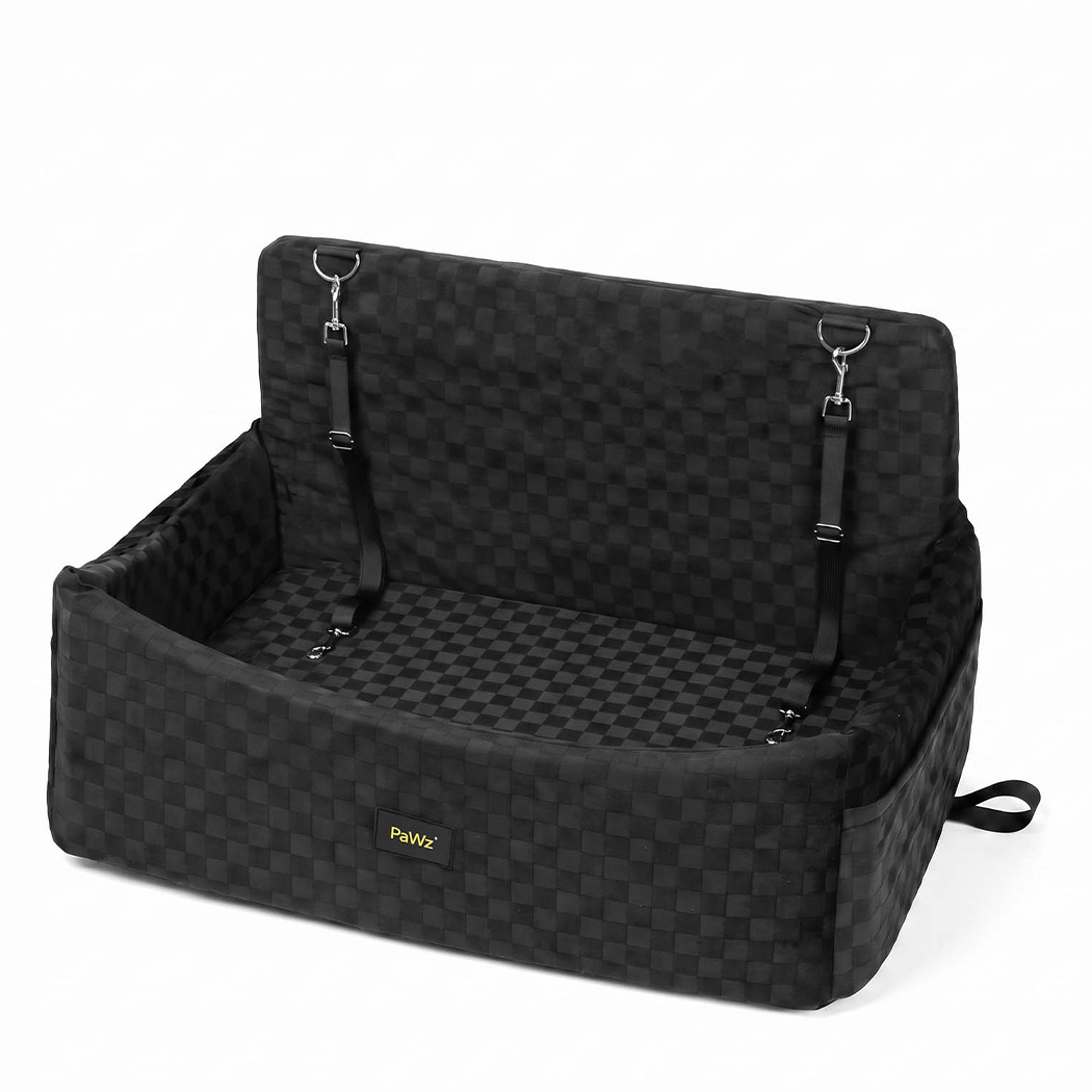 PaWz Large Dog Car Seat Booster with Reversible Plush Cushion - Image 2