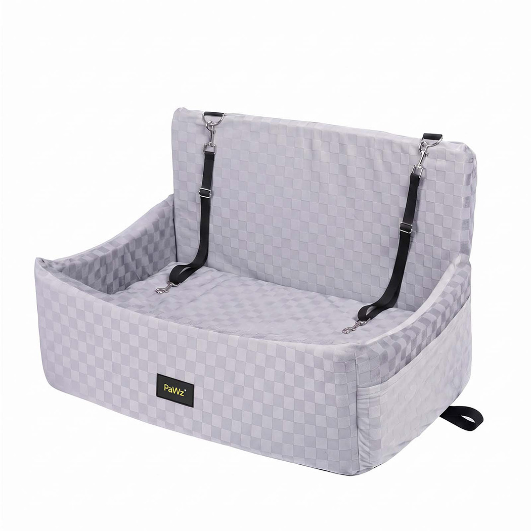 PaWz Large Dog Car Seat Booster with Reversible Plush Cushion - Image 11