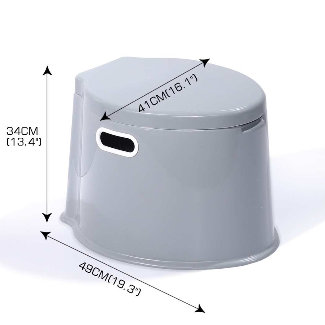 6L Portable Camping Toilet with Removable Bucket and Carry Handle - Image 3