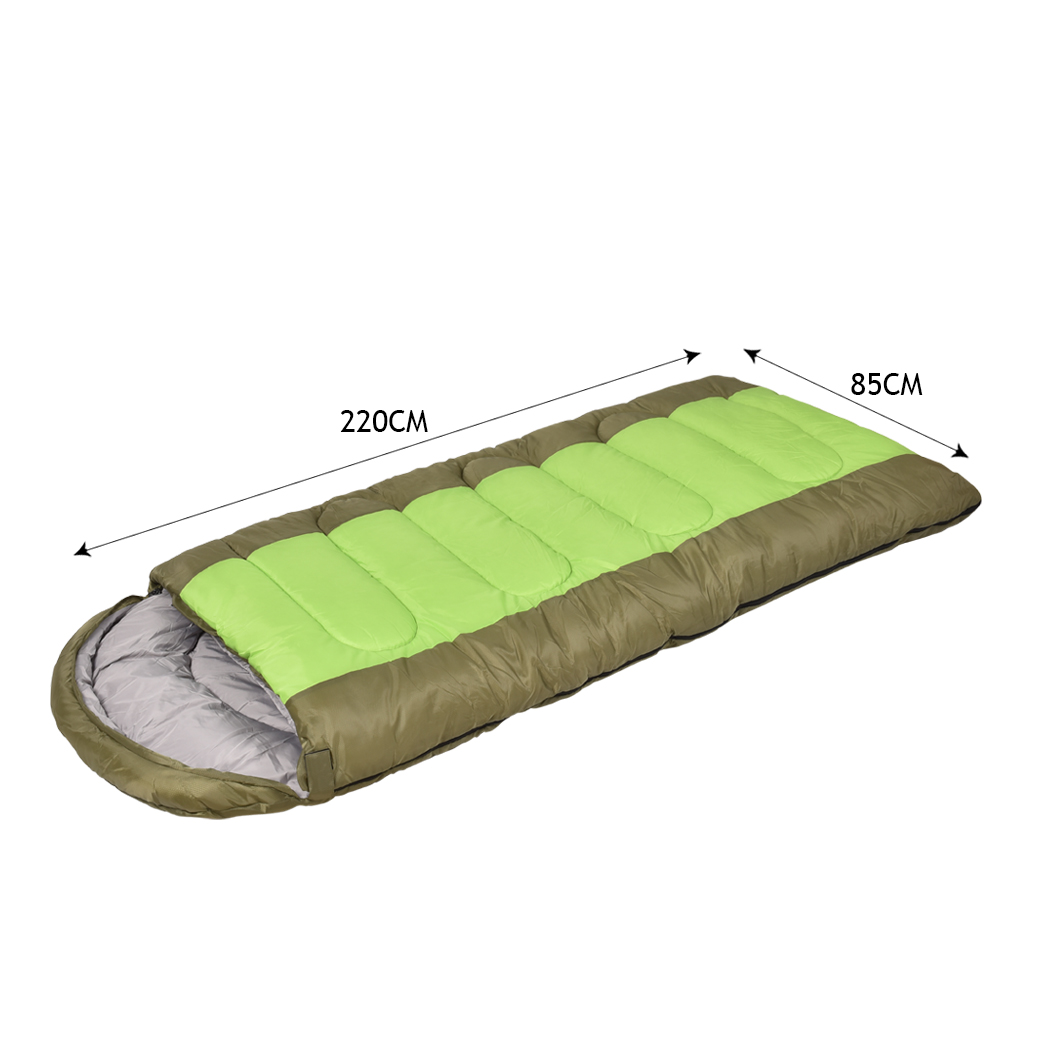 Mountview Camping Sleeping Bag Green – 3 Season, -20°C to 10°C, Carry Bag - Image 3