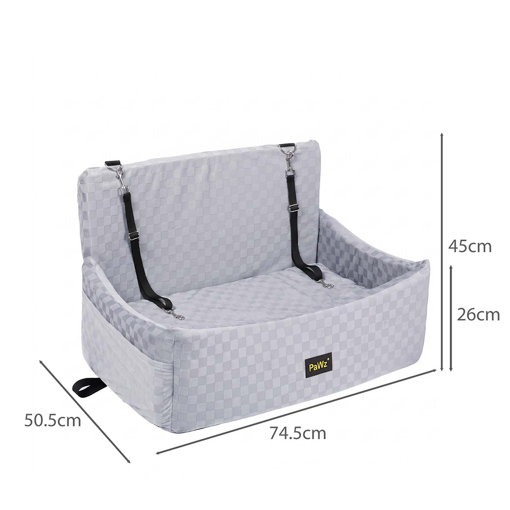 PaWz Large Dog Car Seat Booster with Reversible Plush Cushion - Image 12