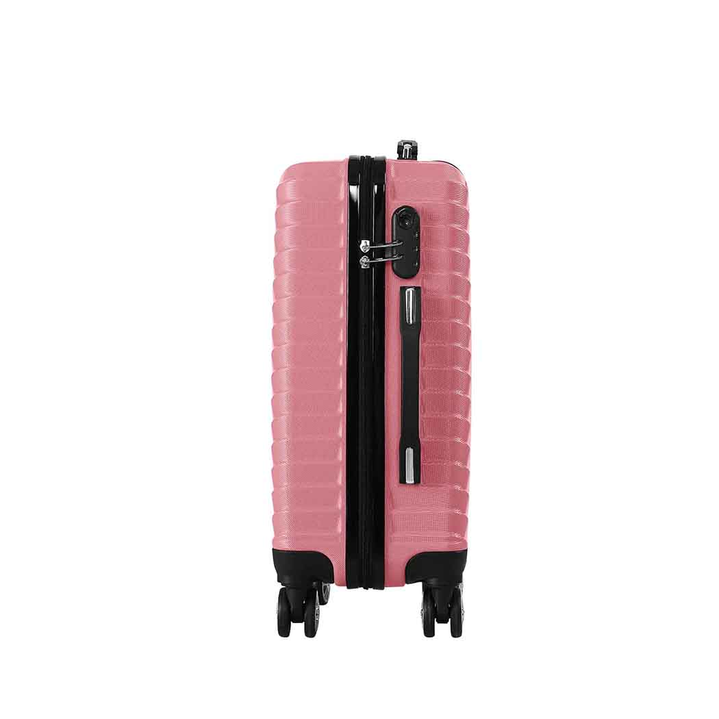 Slimbridge 20 Inch Carry On Suitcase Rose Gold – ABS Luggage with 360° Wheels - Image 5