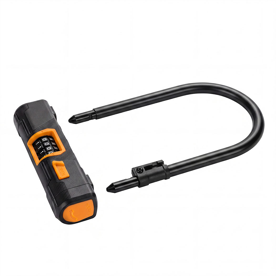 4 Digit Bicycle D Lock with Security Cable, Keyless Bike and Scooter Lock - Image 5