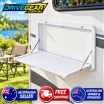 Folding Caravan Table, 800 x 450mm, White | Weisshorn